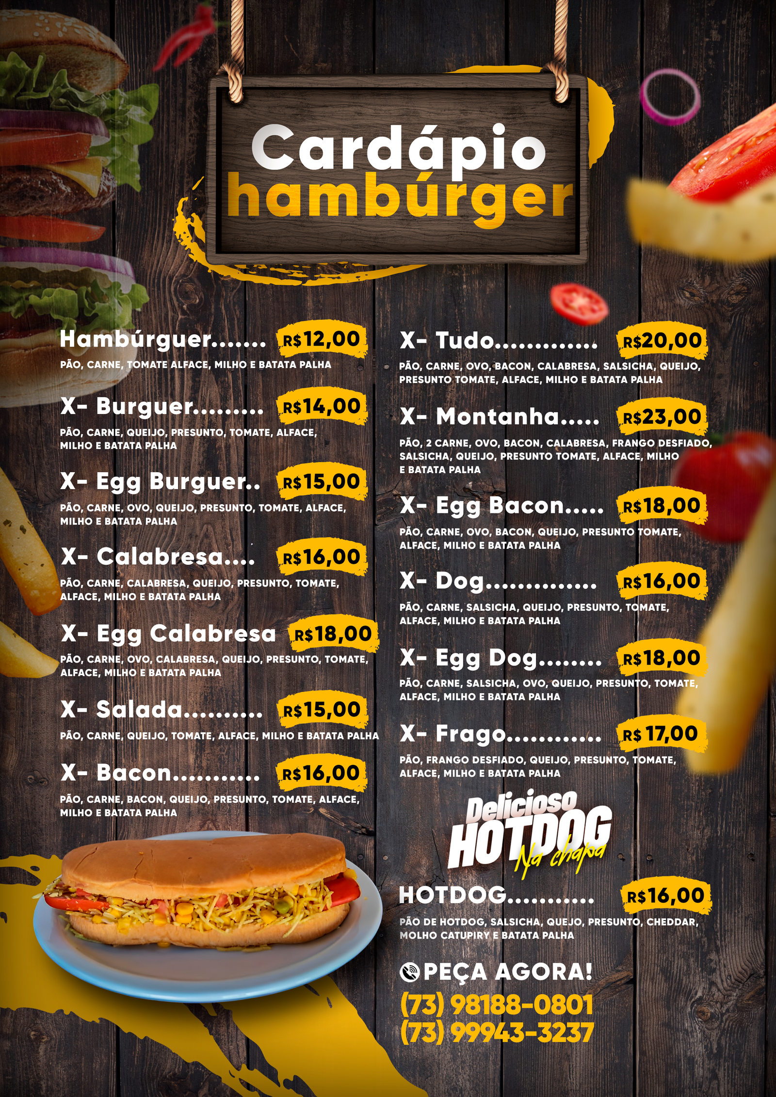 Exemplo de Cardápio Estruturado